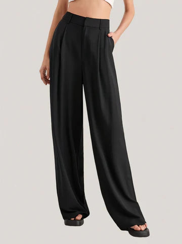 Pantalones elegantes de corte relajado.