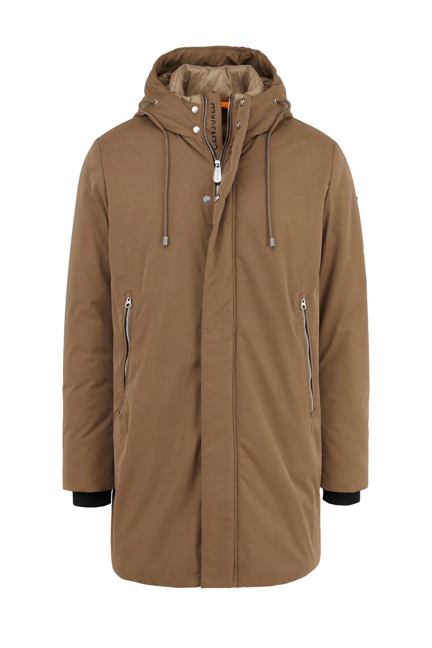 Parka larga con capucha